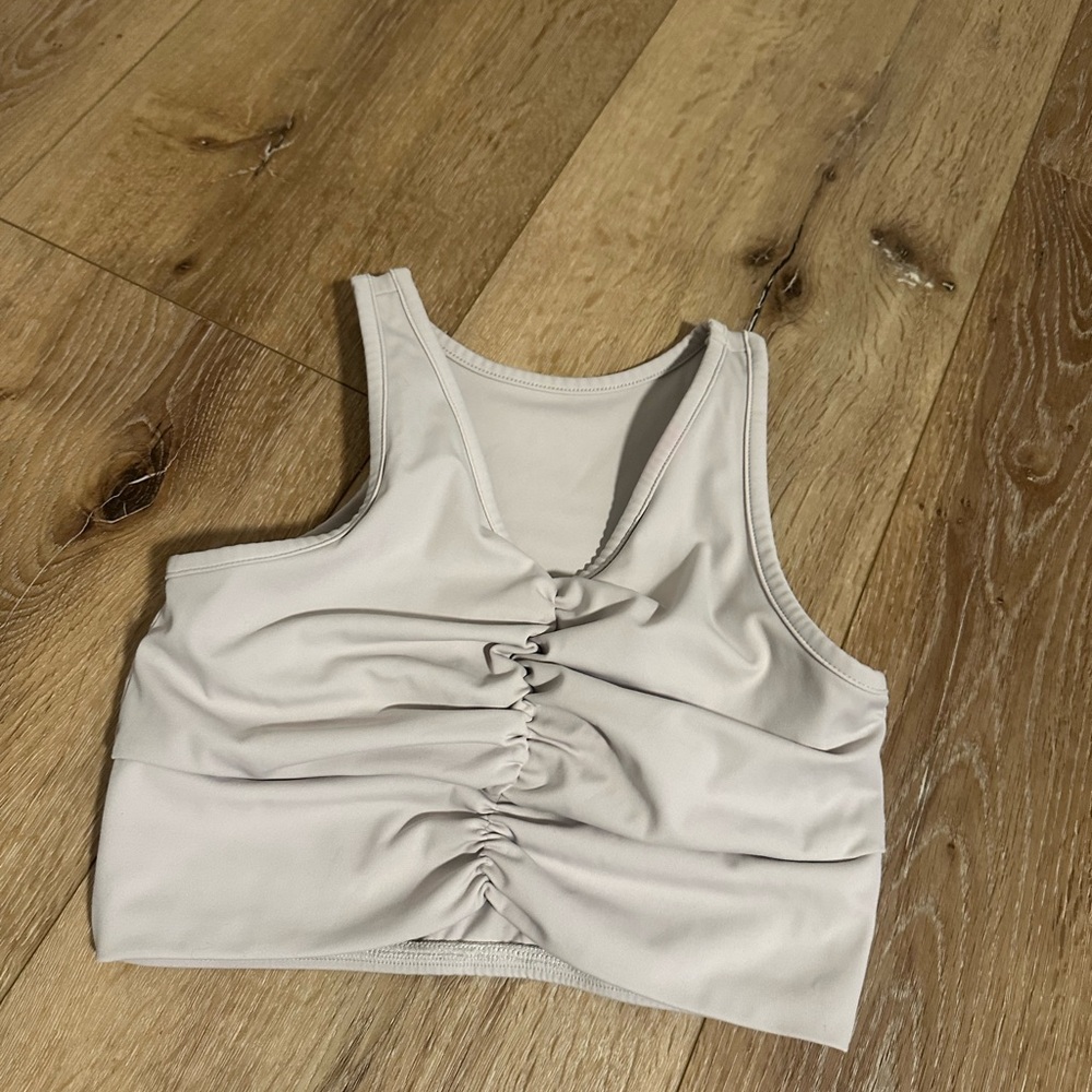 Honeycut dance top with scrunched V-neck